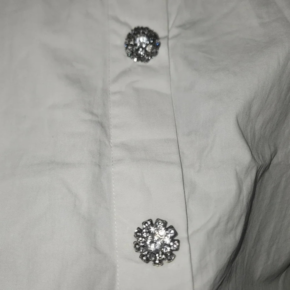 Oat New York 100% Cotton Rhinestone Button Down Size XL - Picture 3 of 4